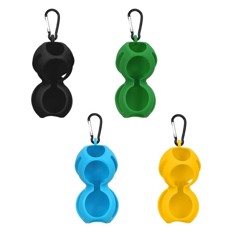 Golf Ball and Accessories Organiser Bag Waterproof Silicone Golf Ball Holder With Carabiner Clip For Outdoor Sports