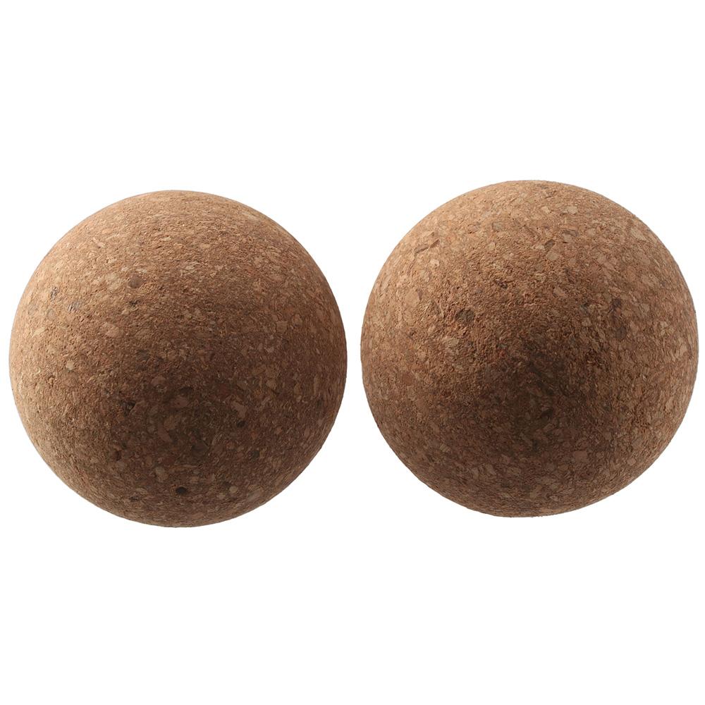 2 Pcs Wood Cork Ball Stopper Spherical Glass Wine Bottle Spherical Stopper Bar