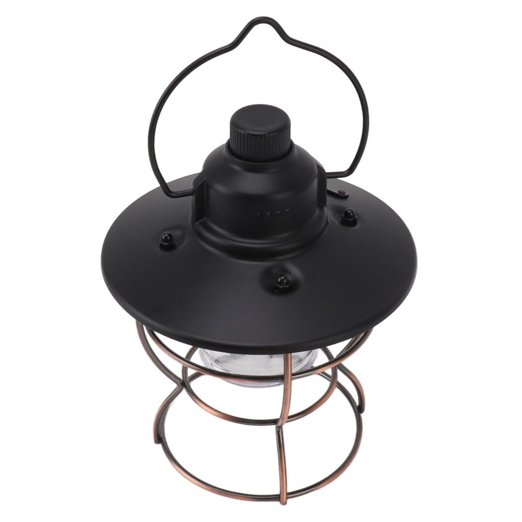 LED Camping Lantern Portable 3 Light Modes USB Charge Stepless Dimming LED Vintage Lantern for
