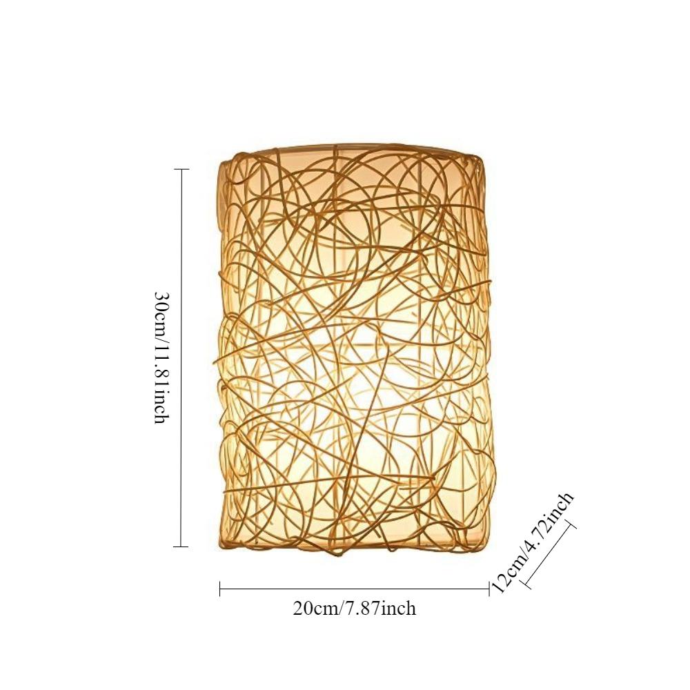 

Современный скандинавский ротанговый настенный светильник винтажный японский пасторальный декоративный настенный бра из лозы свет для прикроватной тумбочки фойе гостиной E27 No Bulb белый