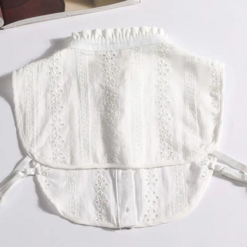 Jacquard Detachable Fake Collar White Adjustable Neckline False Blouse Collar  Clothes Decoration