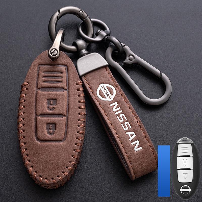 ACN1 Styl ze zinkové slitiny Kožené pouzdro na klíče od auta Kryt Držák na klíčenku Příslušenství pro NISSAN-Tiida Qashqai X-TRAIL Terra18 370Z MARCH 15