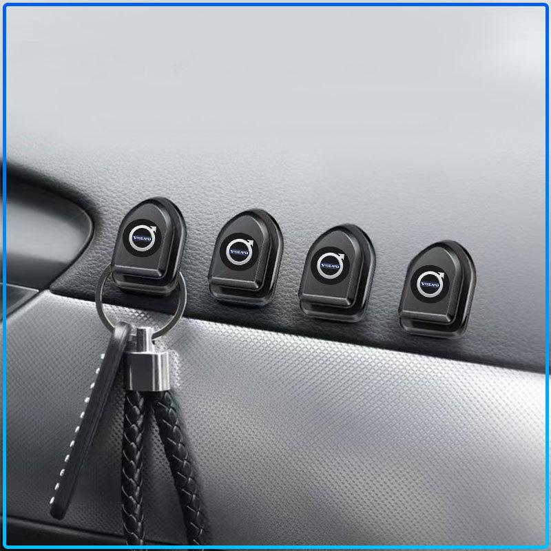Mini Car Hook Organizer Storage USB Cable Key Storage Self Adhesive Wall Hook For Volvo Rdesign XC90 S60 XC60 V70 S80 S40 V50 V40 V60 C30 S70