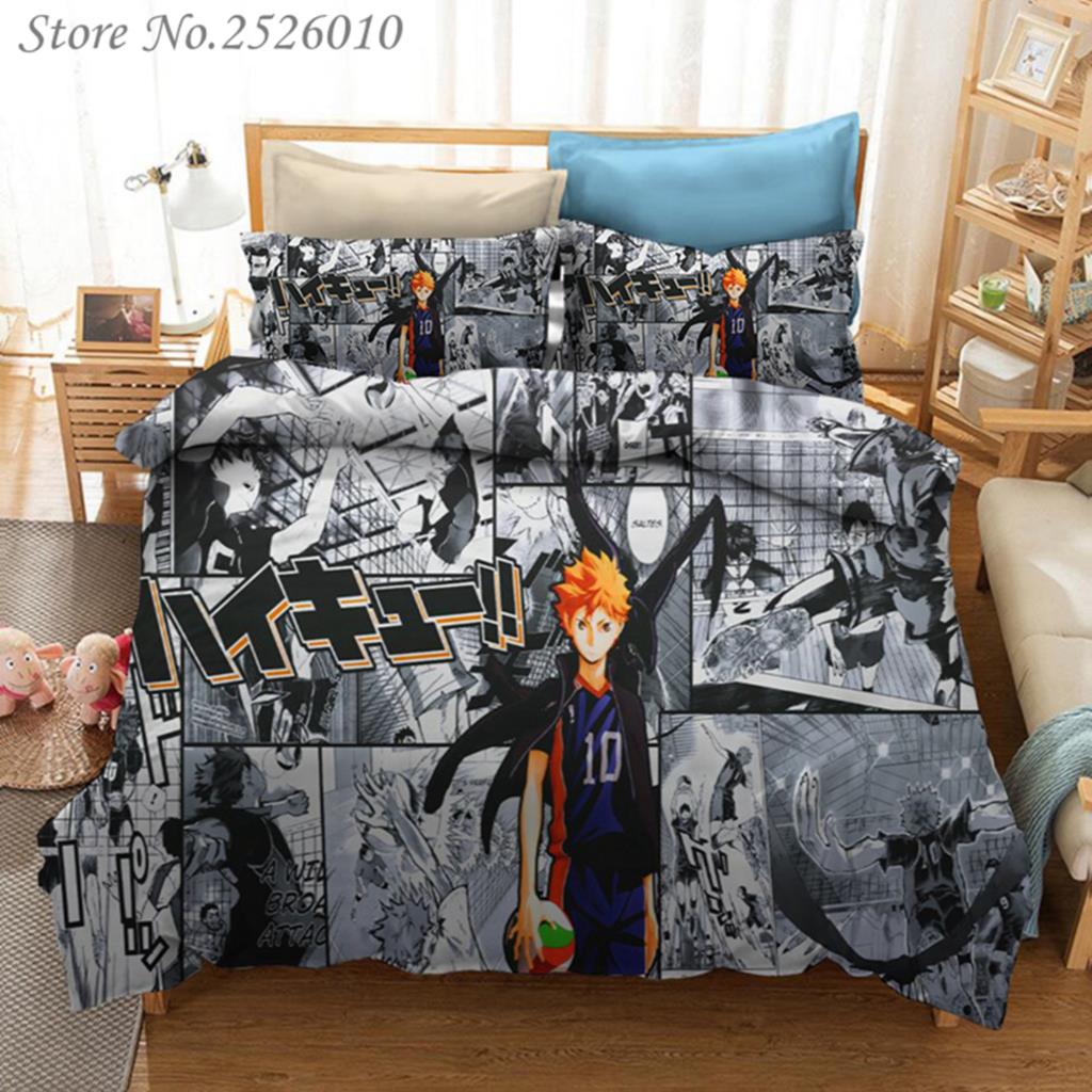 Anime Haikyuu 3D Print Bedding Collection Duvet Cover Collection With Bed Linens Bedclothes Home Textile Twin Full Queen King Size