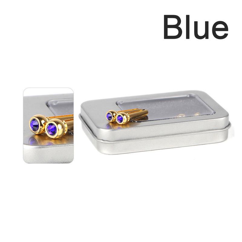 

1 шт., штифты для моста для струн акустической гитары, красочные медные латунные наконечники, замена синий