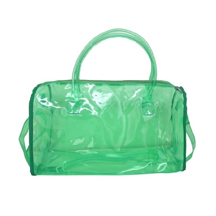 

Clear Crossbody Bag for Travel and Business PVC Shoulder Bags Easy to Carry зелений