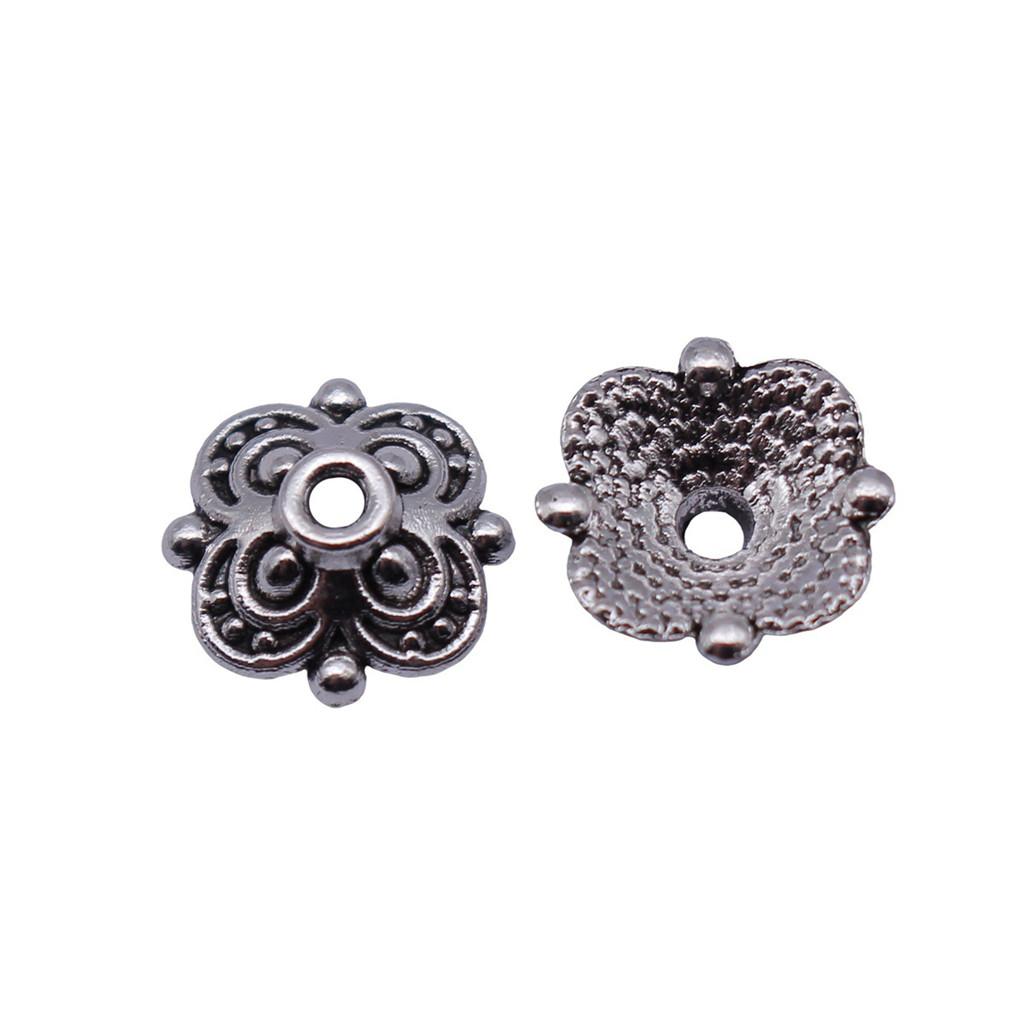 Multi Color Swirl Flower Bead Caps Spacer Beads For Jewelry Making Components