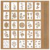 25 Sheets/set, Four Seasons Flowers, Painting Template, Plants, Children's Drawing, Rubbing Tool, DIY Booklet, Spray Painting, Hollow Template