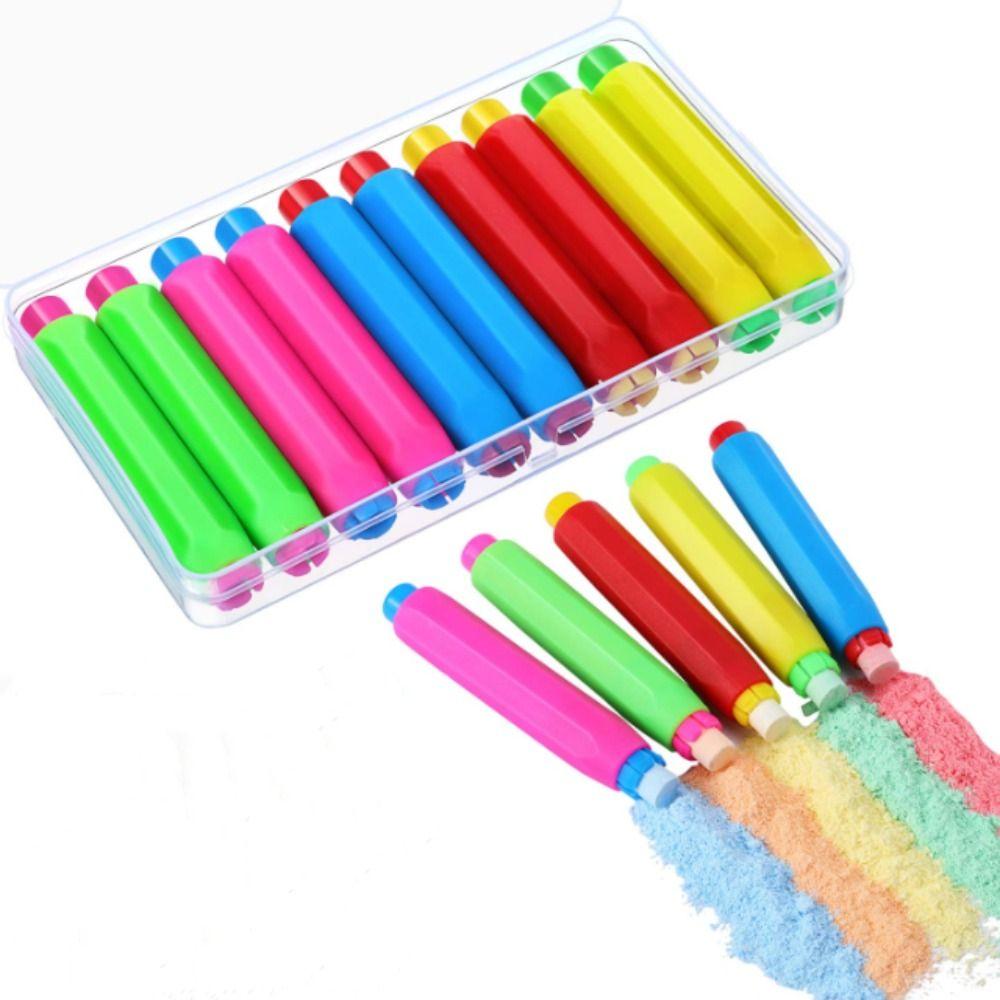 

10 Pieces Adjustable Chalk Clips Plastic Chalk Holder Easy to Use Home