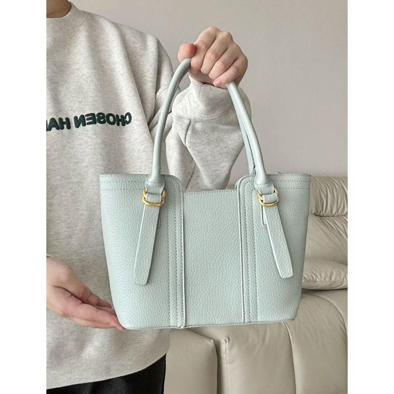 

JIAERDI Mint Green Simple Large Capacity Shoulder Bag Women 2025 New Spring Summer Tote Bag Ladies Versatile Fashionable Handbag 29x19x9cm светло-зеленый