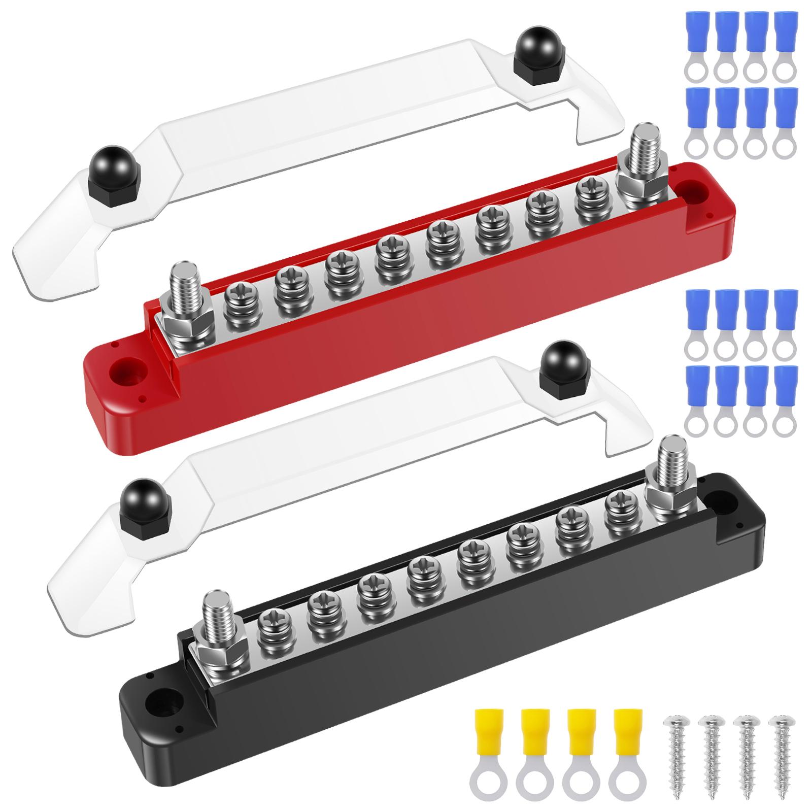 

Stainless Steel Bus Bar Marine Simplify Wiring Power Distribution Block Space Saving Battery Buss Bar High Security for Boat