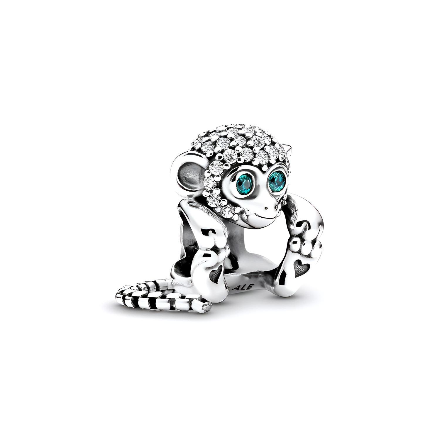 Pandora Shining Mischievous Monkey Charm Unisex Charm Silver 798054CZ Silver