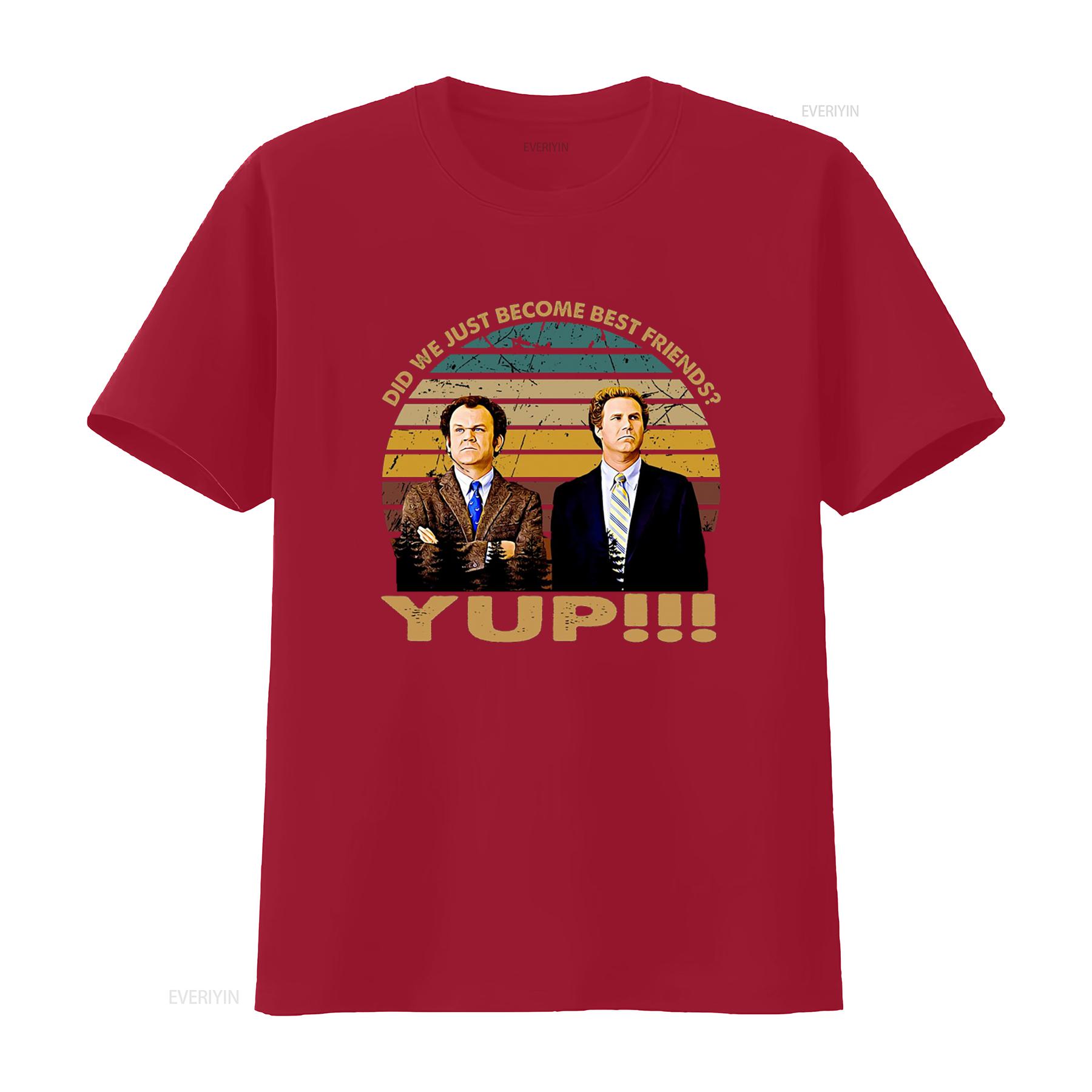 Cotton T Shirt Step Brothers Brennan Huff Dale Doback Became Best Friends Retro Design vintage Washed Casual fashion S