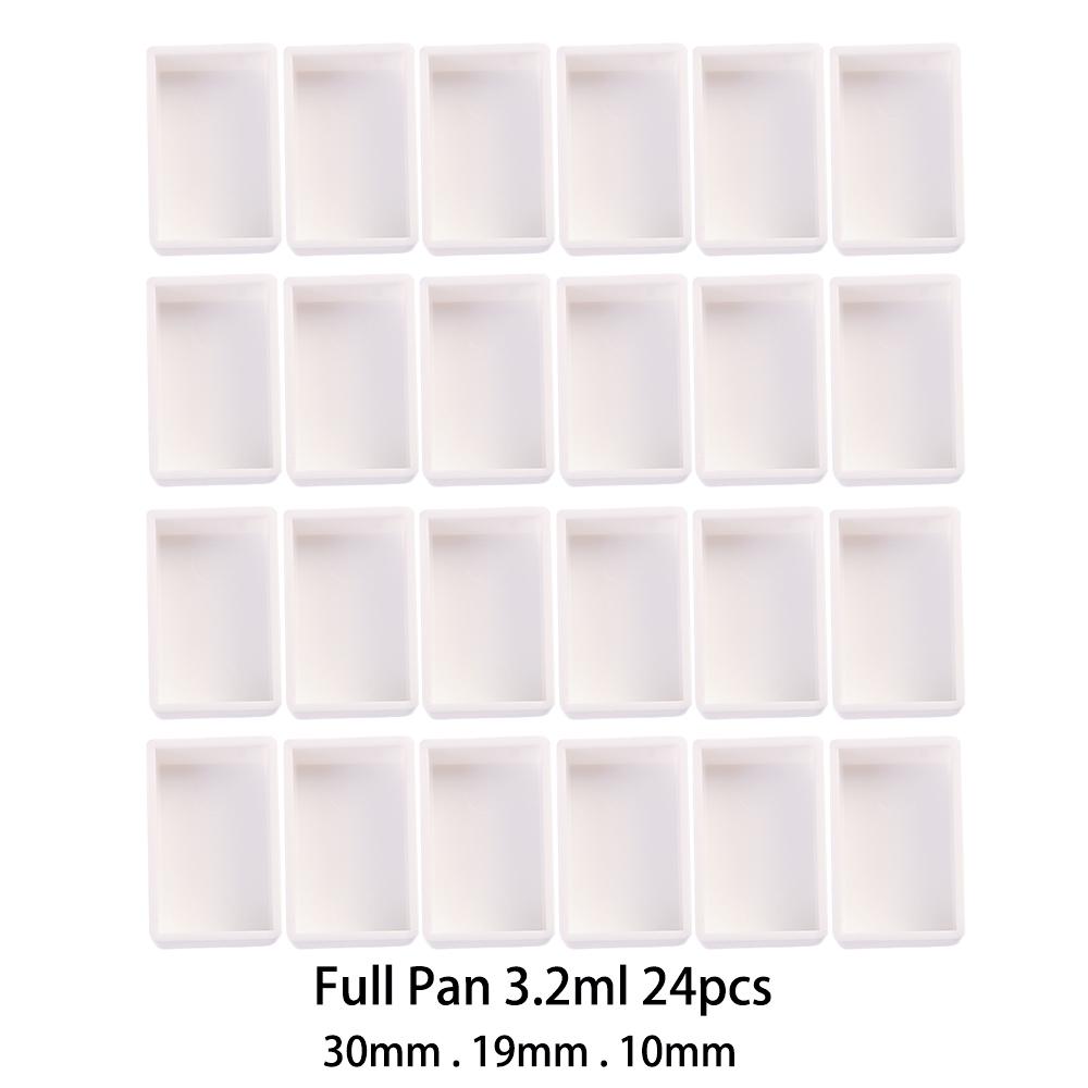 3.2ml 6/12/24/36/48pcs Artists Empty Full Pan Half Pans Paint Palette Art Supplies Watercolor Paint Grid Painting Supplies