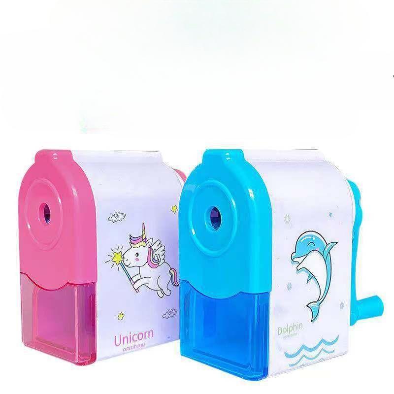 Cartoon Pencil Sharpener Pencil Sharpener Creative Energy-Saving Single-Hole Pencil Sharpener Hand Crank Pencil Sharpener Boxed Student Stationery