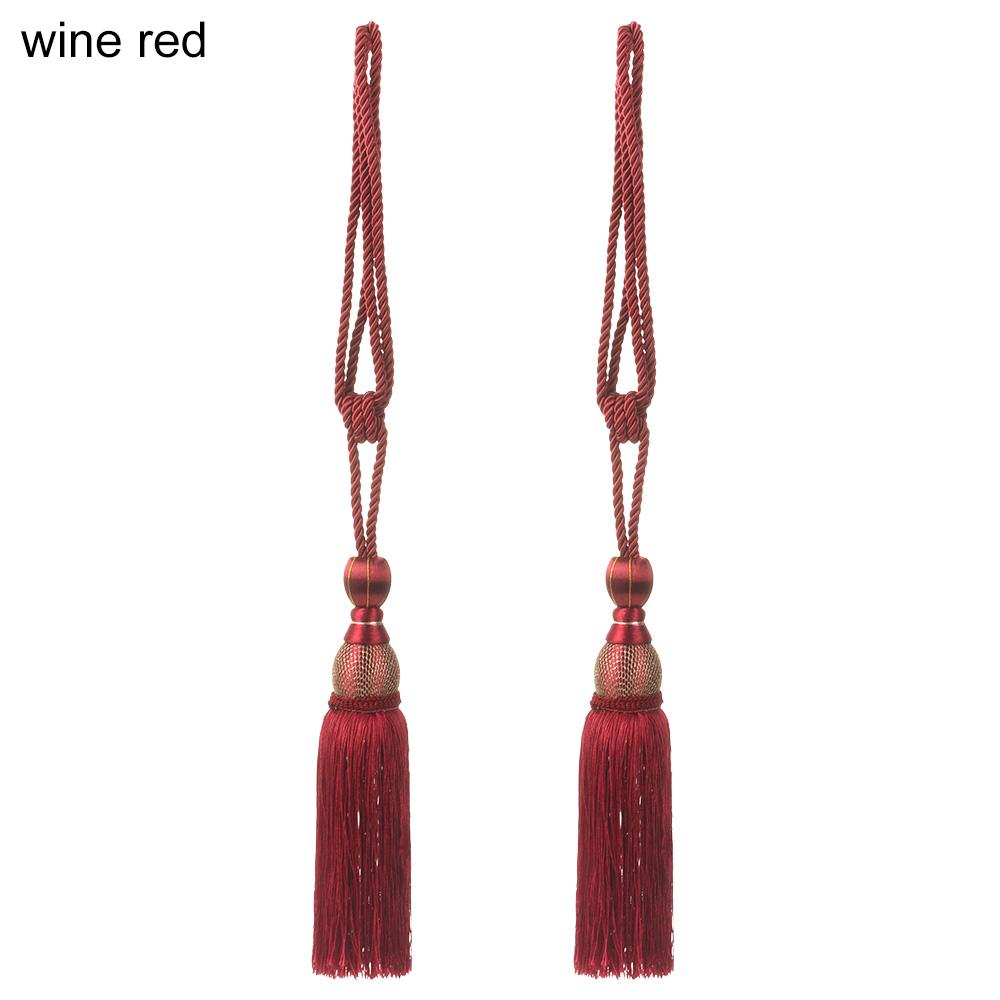 1 Pair Home Decor Large Modern Tassel Curtain Rope Holder Strap Tie Backs Braided Tiebacks