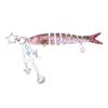 Lifelike Fish Keychain 5.3 Inch Alloy ABS 3D Eye Creative Fishing Bait Keychain for Bag Purse Fishing Gifts Pink