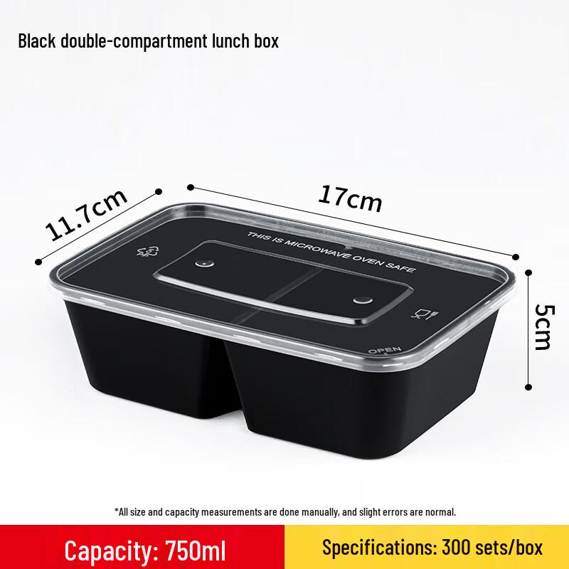 Shixun Disposable Double Compartment Food Containers