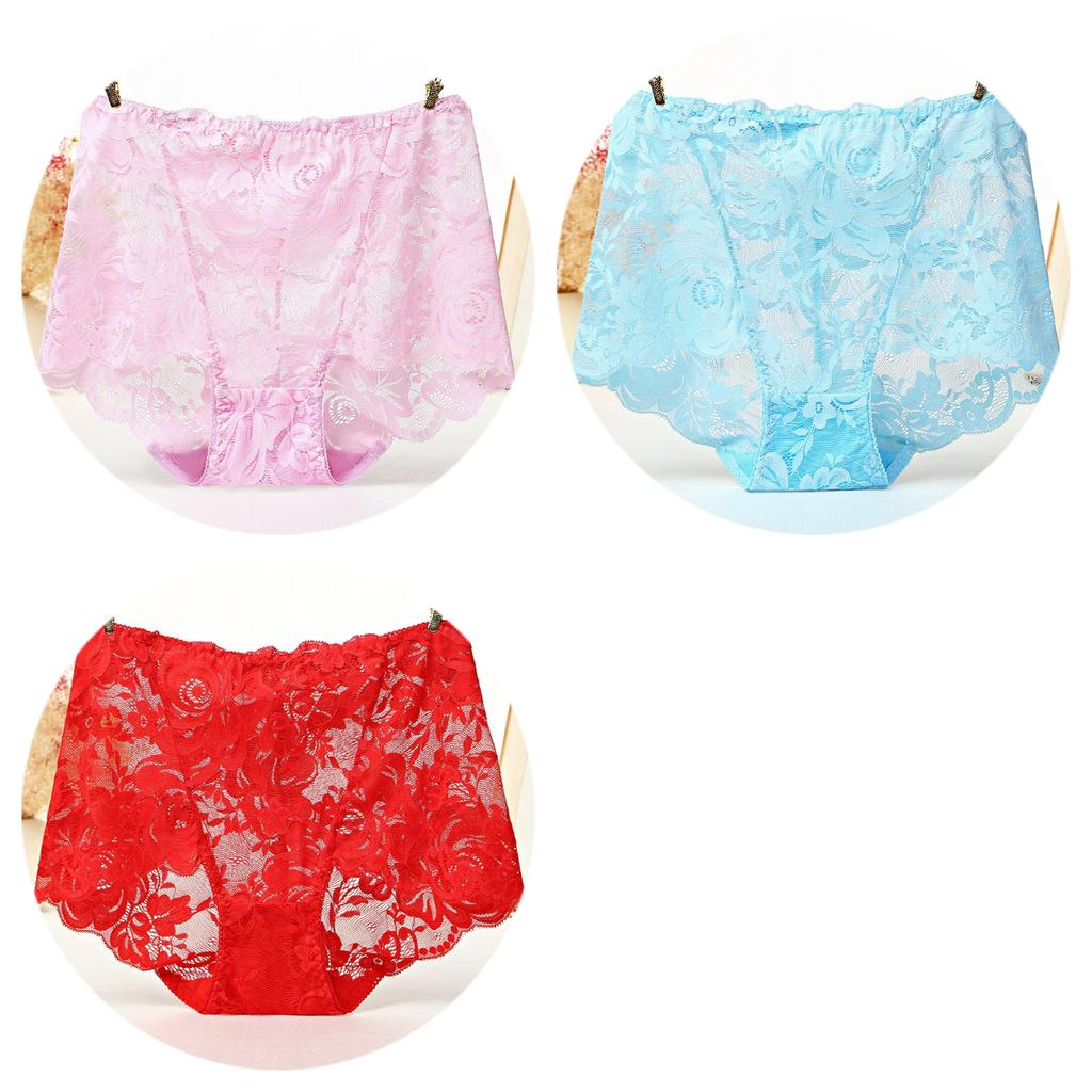Underwear Women Sexy Lingerie for Women Lace Rose Lace Female Panties with Hollowed-out Ropa Mujer See-through Lady's Briefs