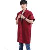 Unisex Dustproof Blue Workwear Robe with Printing & Embroidery
