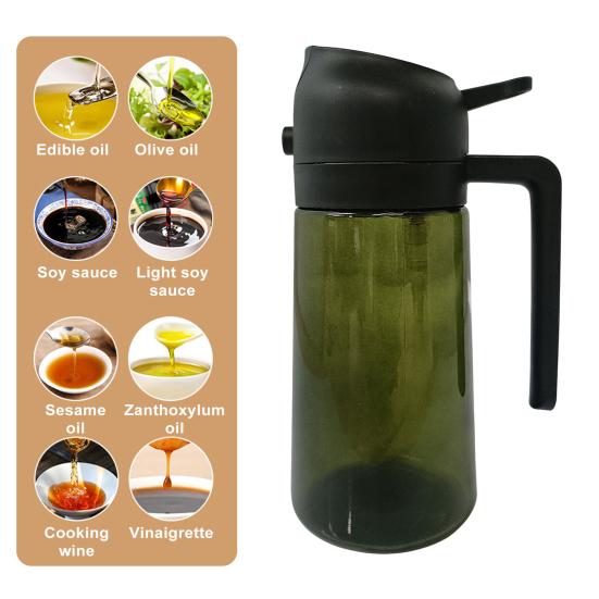 Yousheng Oil Sprayer for Cooking 470ml Glass Olive Oil Dispenser And Sprayer Efficient Oil Control Multi-Function Kitchen Tool for Air Fryer BBQ Salad