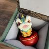 National Trend Lion Dance Ornament - Cute Car & Desktop Decoration, Tea Table Spinner Gift