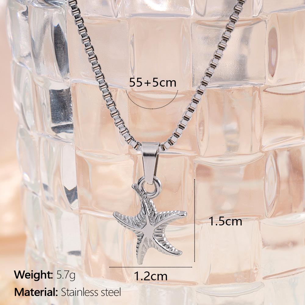 Vacation Style Ocean Starfish Necklace: Women's European & American Niche Design, Versatile Clavicle Chain, High-End Fashion Jewelry
