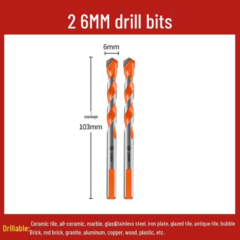 Tiangong Hex Shank Triangle Drill Bit for Concrete, Cement, and Brick Walls