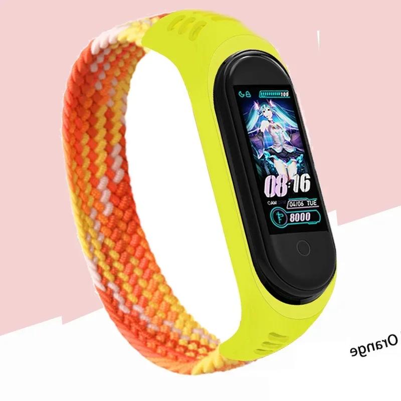 Armband für Xiaomi Mi Band 6 7 Armband Nylon Geflochtenes Solo Loop Pulseira Armband Miband5 Armband Gürtel Correa Mi Band 5 4 3 6 7