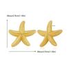 Starfish Geometric Stud Earrings: European & American Metal Textured Design