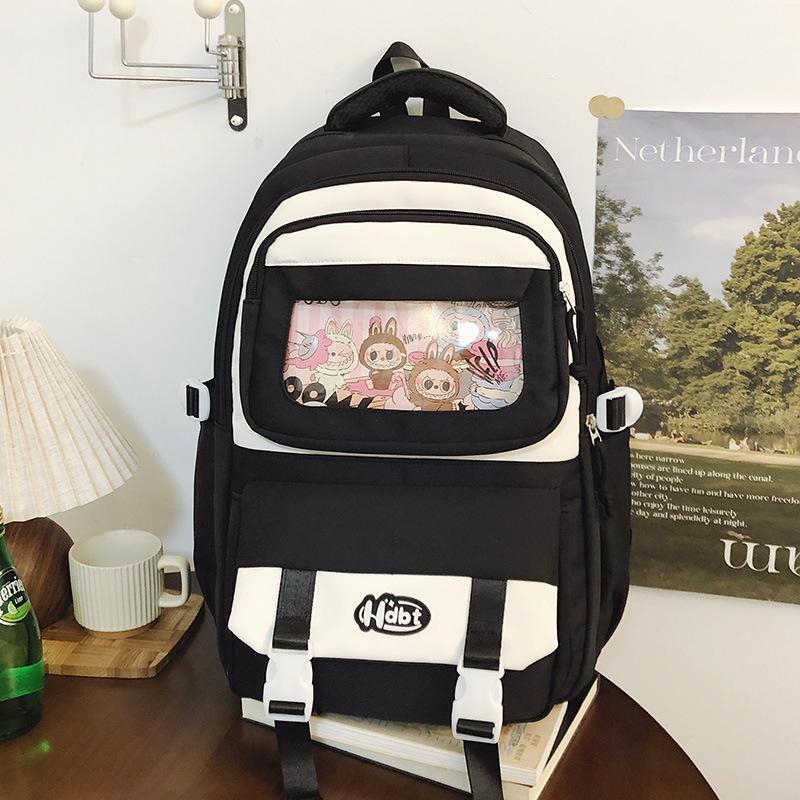 School bag, high value, fresh, cute and transparent, early high school students, light commuting, fashionable and versatile