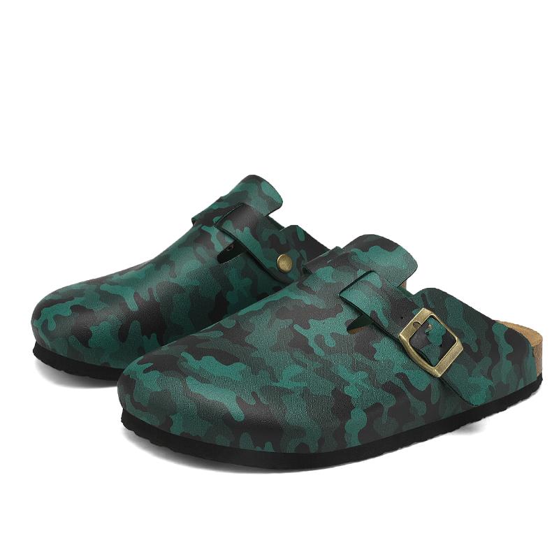 

Модные летние уличные сандалии для мужчин и женщин, шлепанцы, обувь, пробковые сабо, удобная стелька, модные мюли из искусственной ПУ кожи, слипоны, для дома и улицы 36