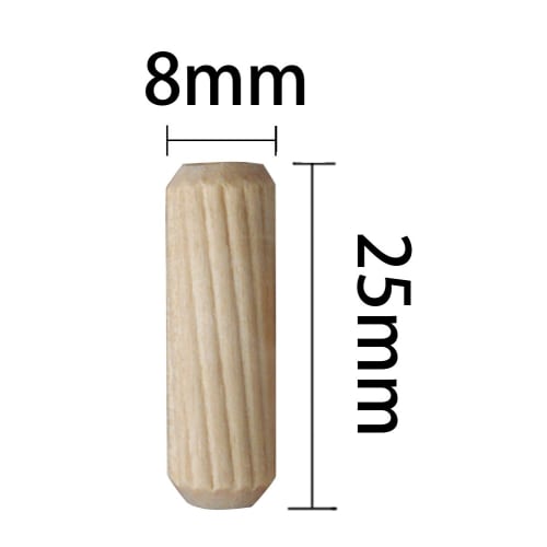 Waki Sangyo Woodworking Dowels, Shelf Corners, Furniture, Approx. 100 Pieces (x 5), 8 X 25mm, DB-014