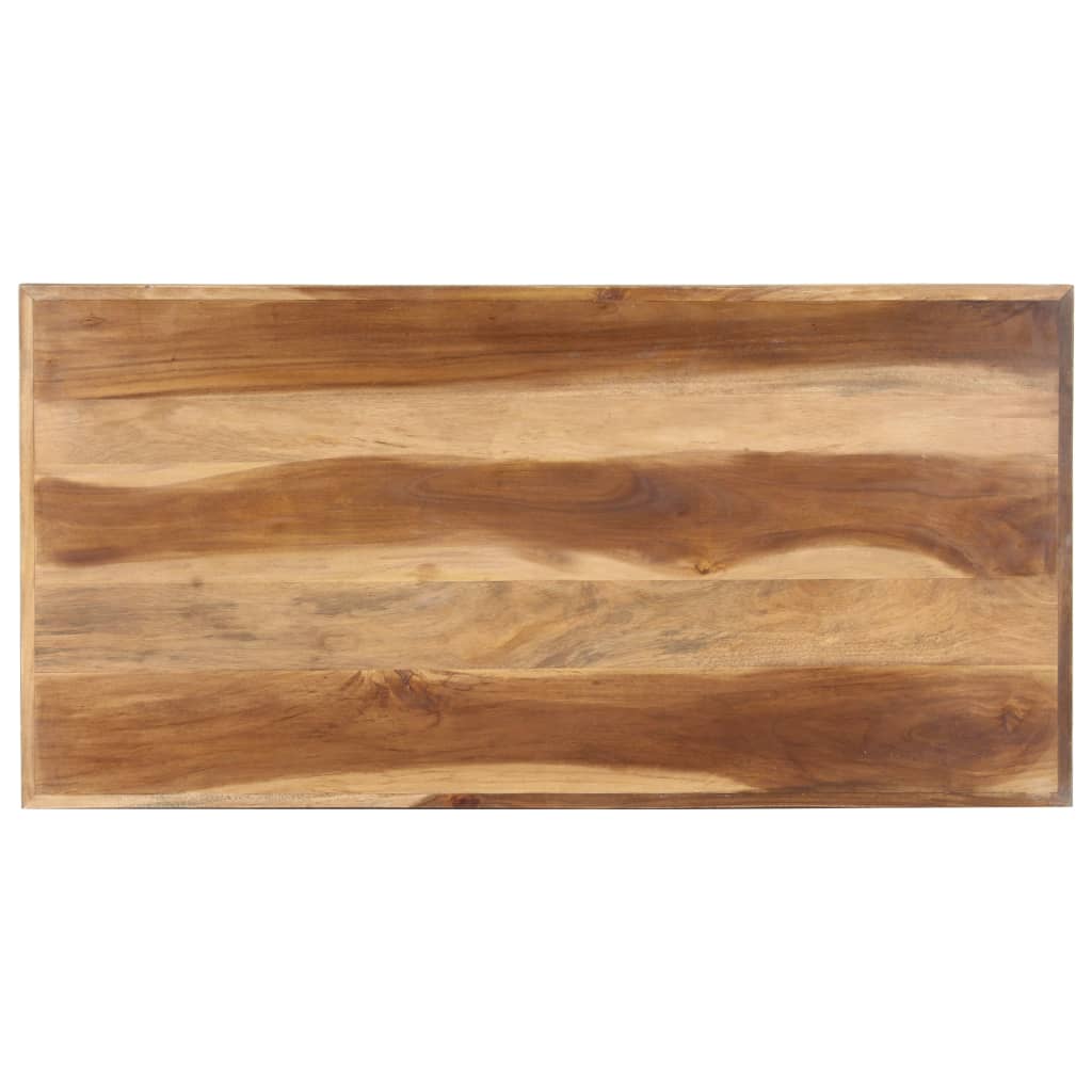 Dining Table 120x60x75 cm Solid Wood Honey Colored