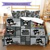 Badtz-Maru Pattern Bedding,Quilt Set Quilt Cover Pillowcase Home Birthday Gift(1 * Duvet Cover + 2 * Pillowcase, Without Core)