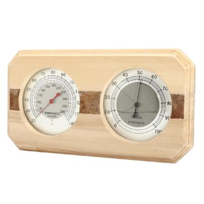 Houten Binnen/Buiten Hygrometer Stoom Hout Sauna Ruimte Thermometer Vochtigheidsmeter Bad & Sauna Sauna Thermometer