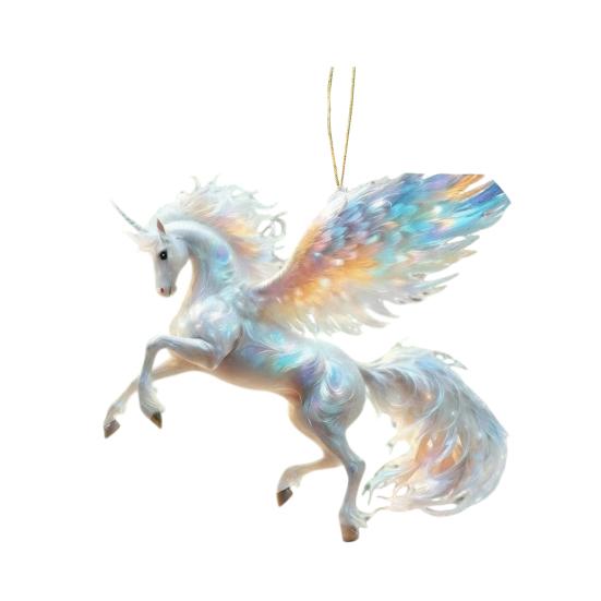 Horse Pendant 2D Acrylic Realistic Horse Decoration Christmas Ornament with Hanging Loop Equestrian Lovers Holiday Decor