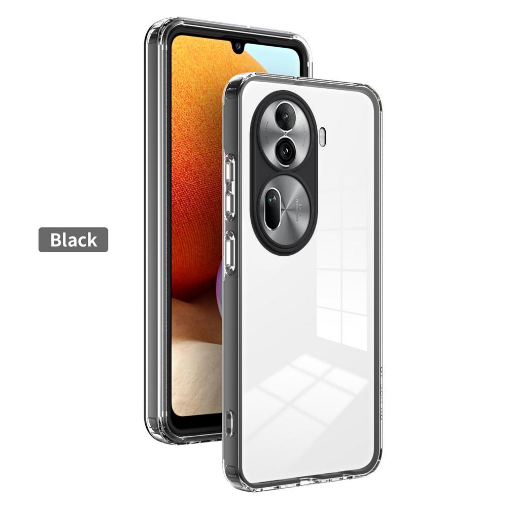 

Прозрачный чехол для телефона 2 в 1 для OPPO Reno 11F 11 Pro Reno11 Reno 10 Pro 8 7 OPPO A18 A38 A98 A78 A17 A16 A57 A77 A96, чехол For Reno 11F чёрный