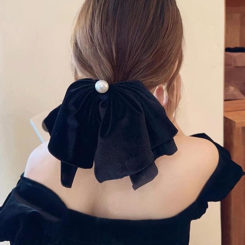 

Women s Hair Tie Fashion Velvet Ribbon Big Hair Tie A33213_Single