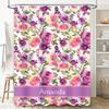 Custom Bath Mat Personalized with Name Beautiful Floral Design for Home Decor, Custom Shower Curtain Personalized