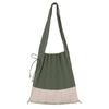 Shopping Bag Pleats Design Fold Contrast Color Wool Knit Shoulder Handbag Organ Bag Women Patchwork