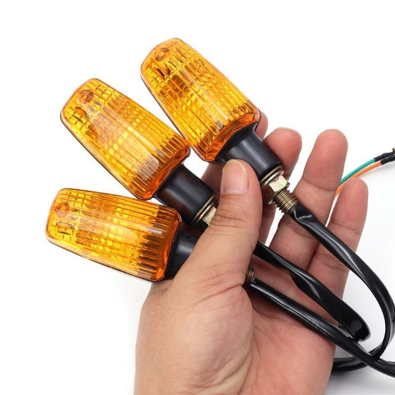 DC 12V Motorcycle Turn Signal Light Motorcycle Replacement Accessories Amber Blinker Indicator Light for 10mm Motorcycle Screw