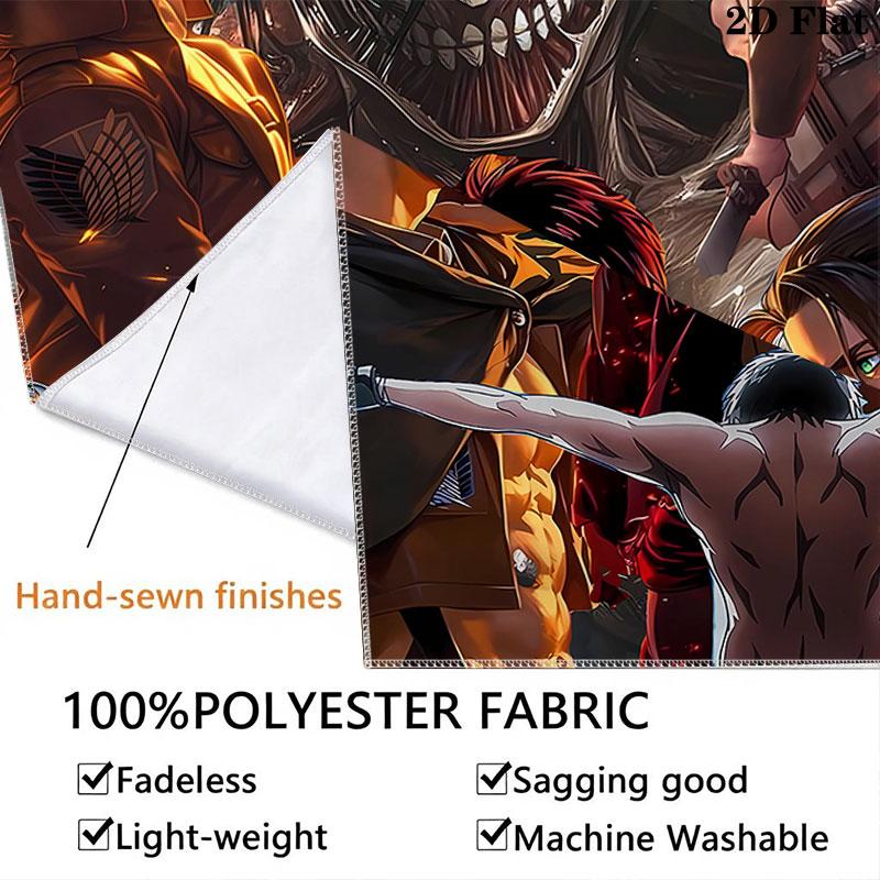 Tapestry ze Ścianą z Attack on Titan Estetyczny Ozdoba Ścienna Drukowany Materiał Koc Dekoracyjne Tapiserie Do Sypialni Salonu Wystrój Domu