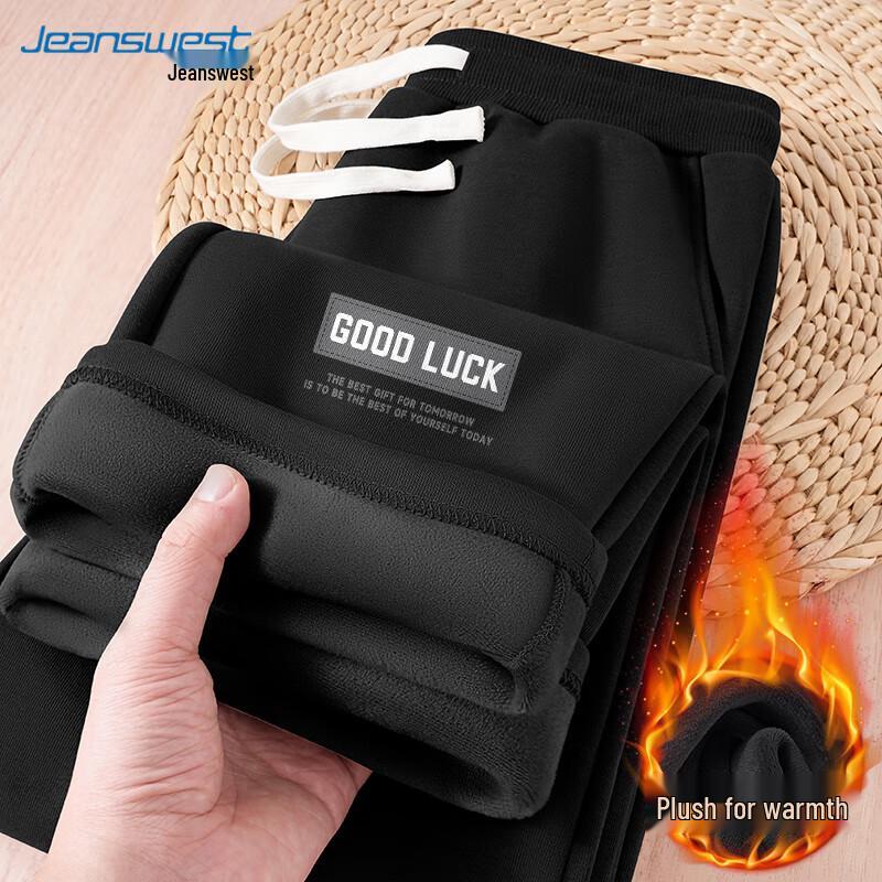 

Jeanswest Men s 2025 New Style Fleece-Lined Straight-Leg Casual Pants 2XL