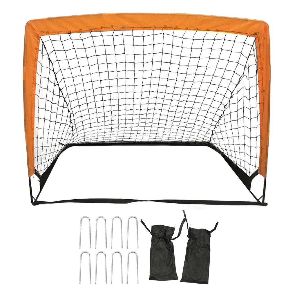 2Pcs Portable Soccer Goal Multifunction Rectangle Foldable Soccer Goal Net Frame Set for Kids