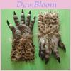 Plush Wolf Claw Latex Gloves For Halloween Costume Accessories And Themed Party Decor