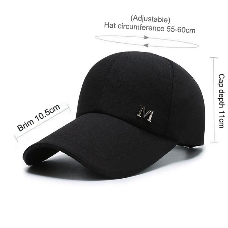 Men Women Baseball Cap Summer Cotton Hat Hip-Hop Cap Sport Sun Hat Casual Long Brim Sunscreen Golf Cap