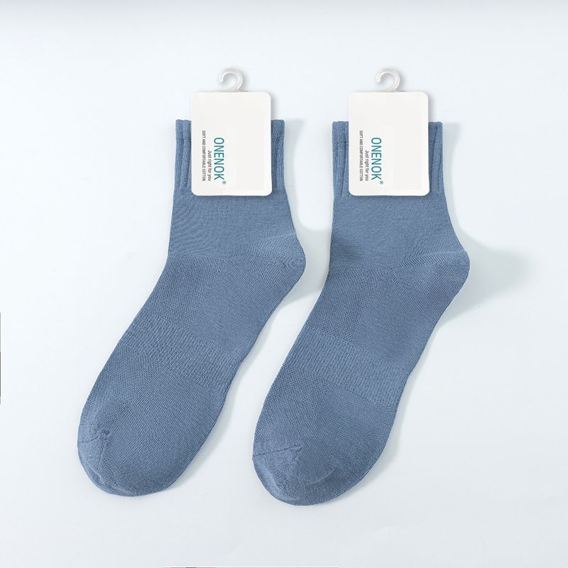 

Men s Mid-calf Socks - Pure Cotton, Antibacterial, Deodorizing, Sweat-absorbing, Breathable Long Socks, Thick, Solid Color Long Socks 1 pair