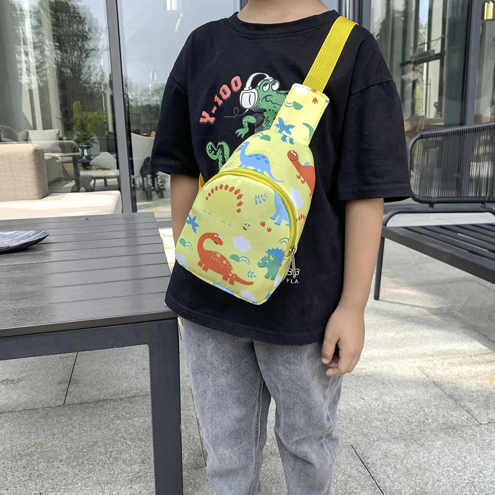 Kinder Brusttasche Dinosaurier Horn Pferd Druck Rucksack Kinder Niedliche Cartoon Schultertasche Mini Umhängetasche Lässige Geldbörse für Kinder