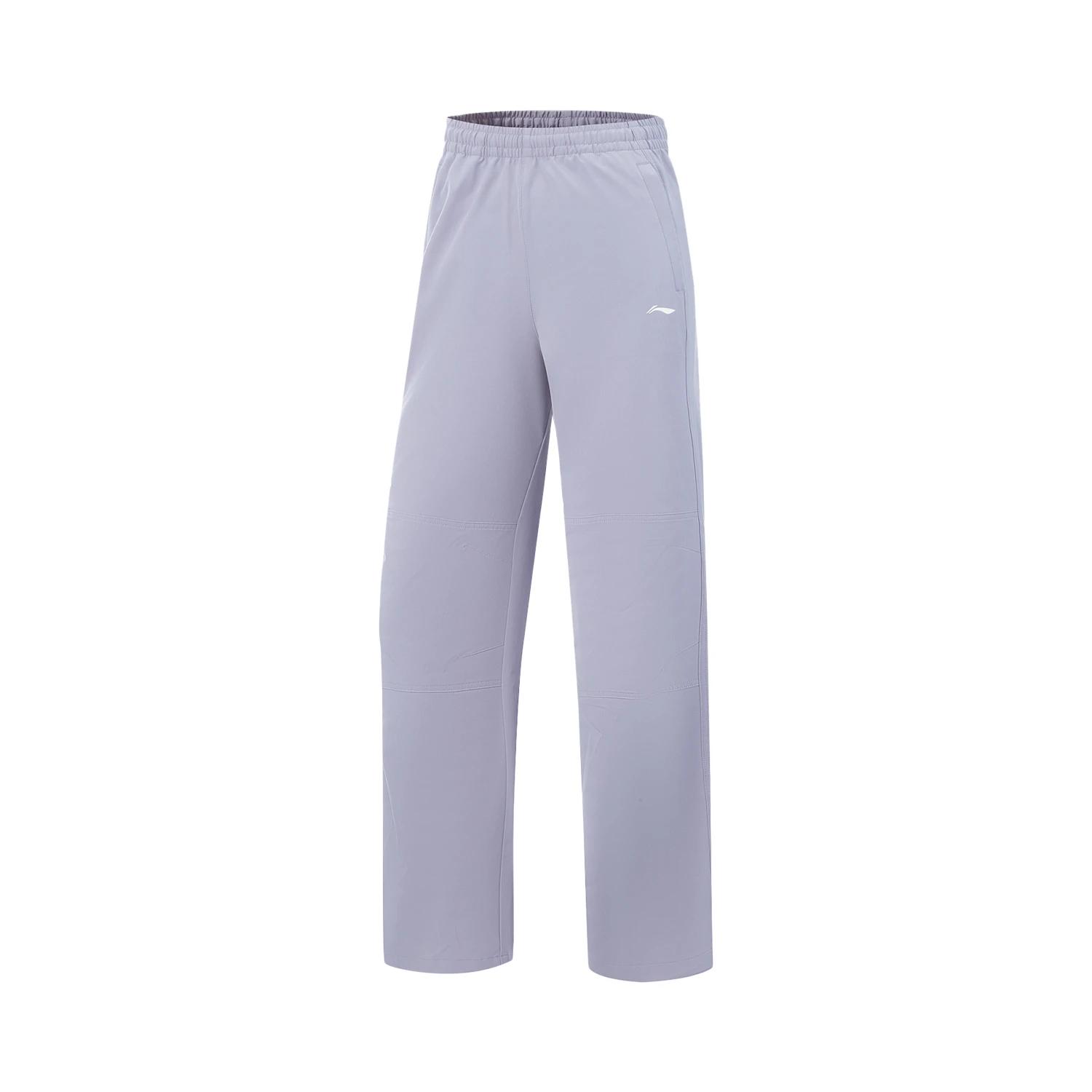 

Li Ning Серия Фитнес Средняя посадка Однотонные Универсальные Эластичные Прямые Спортивные брюки Женские брюки AYKV898-2 XS